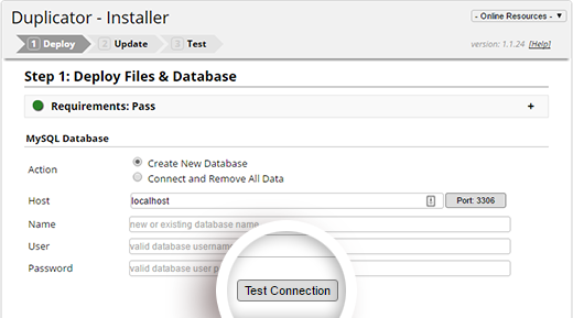 Test your database connection